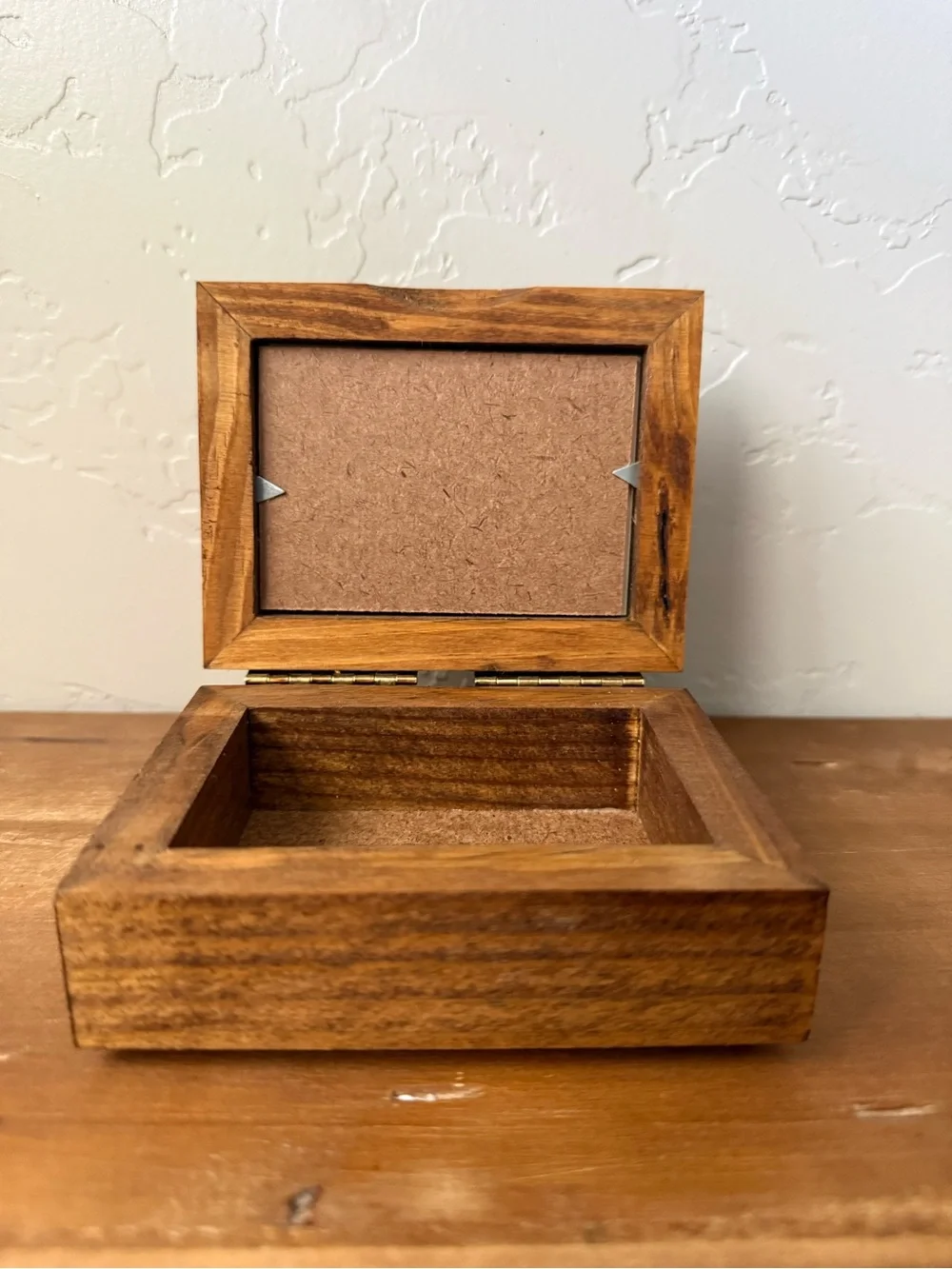 Brown Wood Trinket Box with 'Home is a Special Place' Artwork